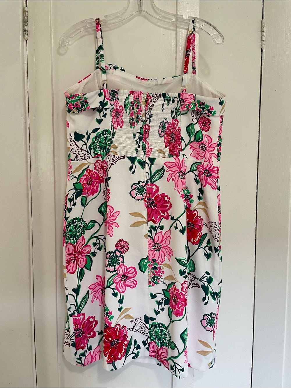 Lilly Pulitzer Floral Spaghetti-Strap Sheath Dress Coconut Safari Sancuary print - Picture 5 of 8